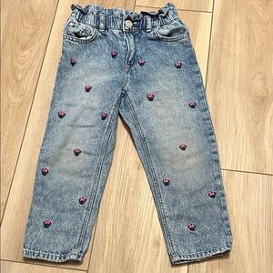 Disney Kids Blue Jeans with Pink Embellishments